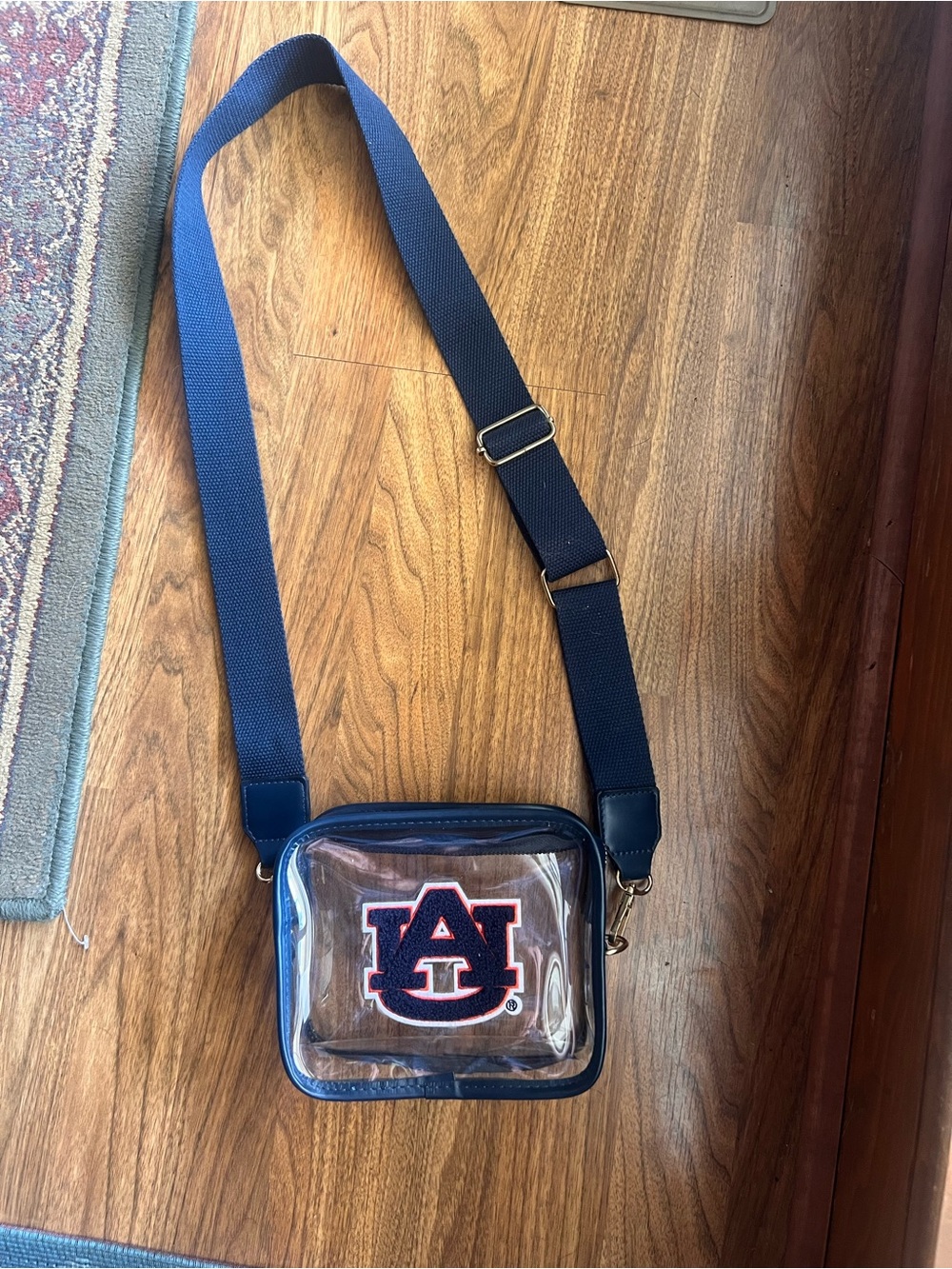 Auburn Clear Crossbody Bag - Navy & Clear